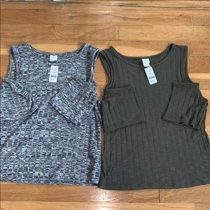 Cold shoulder crop tops. New with tags!!